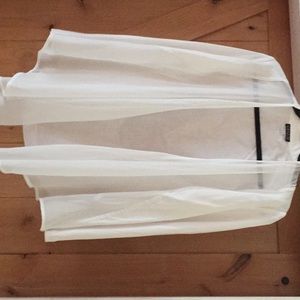 White jacket with sheer front
